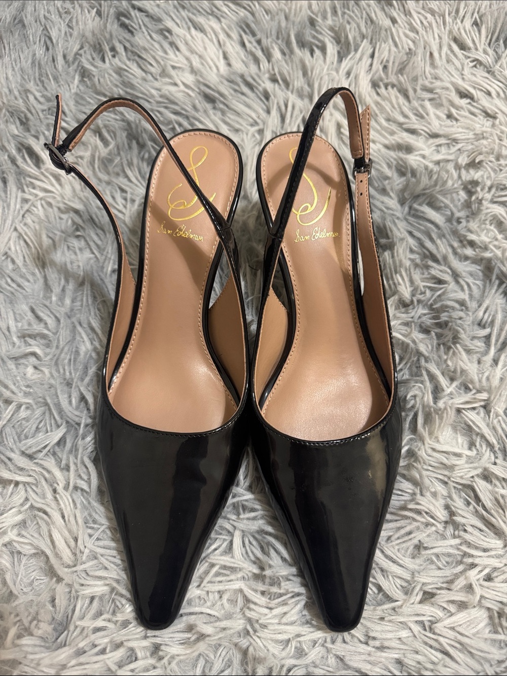 Sam Edelman Black Bianka Slingback Heels